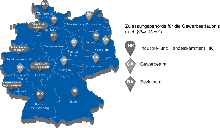 Wo kann ich die Zulassung nach 34c beantragen?